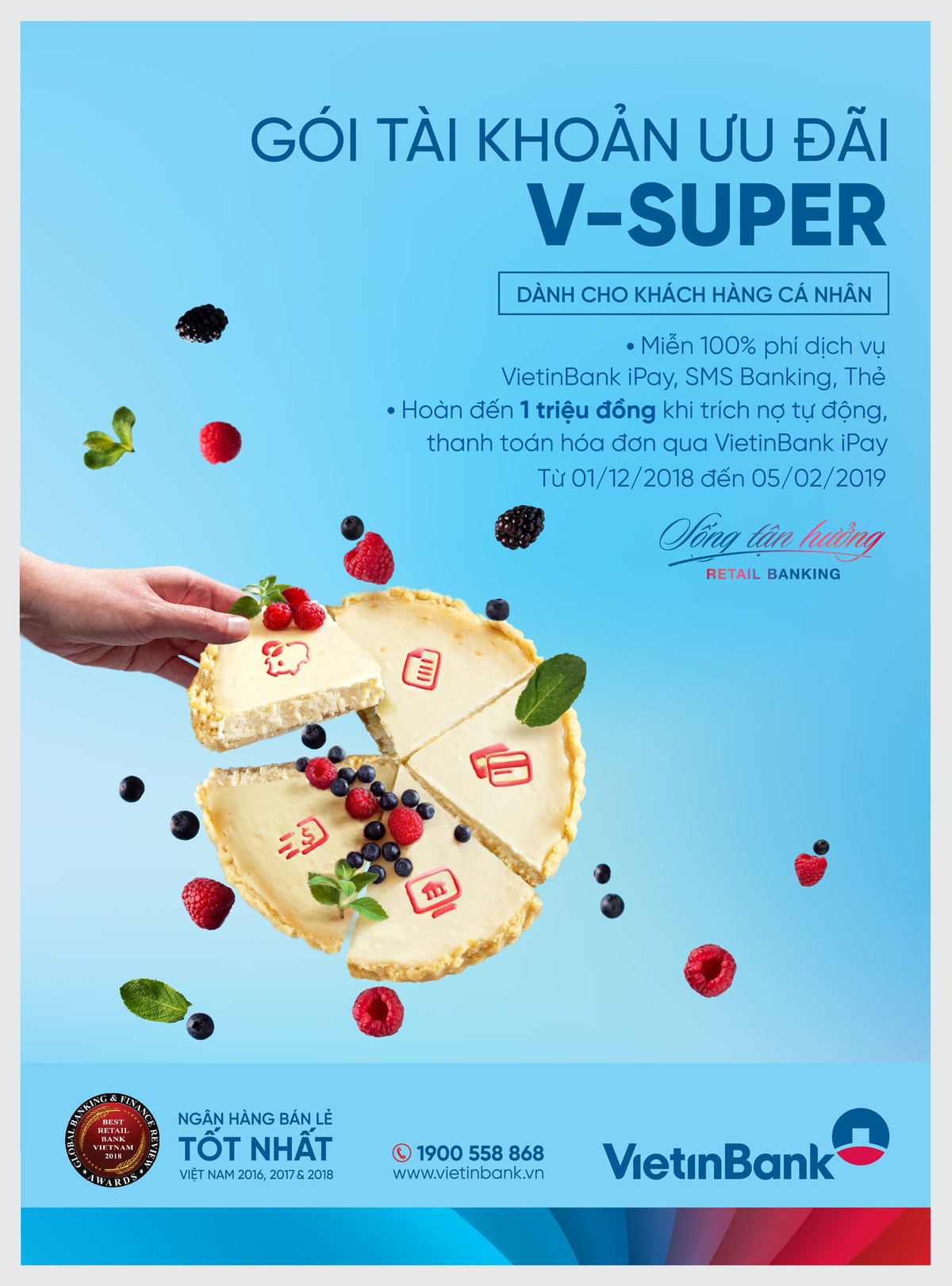 Hoan tien toi 1 trieu dong khi su dung Goi tai khoan uu dai V-SUPER