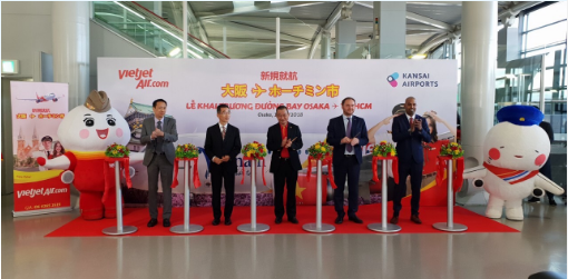 Duong bay TP.HCM - Osaka duoc khai thac khu hoi hang ngay