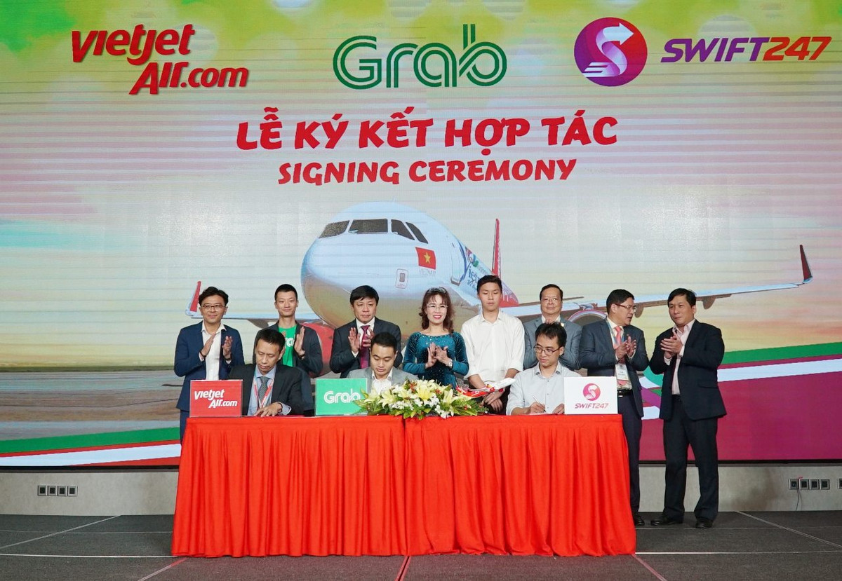 Vietjet, Swift247 va Grab hop tac phat trien cac giai phap ket noi di chuyen va giao nhan