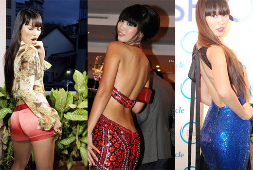 Siêu mẫu Hà Anh cũng sở hữu vòng 3 nhiều chị em mơ ước. Ảnh: vietnamnetjsc.