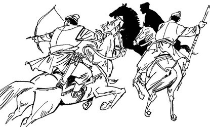 Tranh minh họa về thi võ ngày xưa.