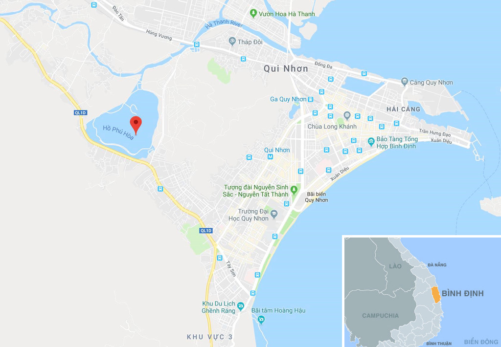 Vị trí hồ Phú Hòa. Ảnh: Google Maps.