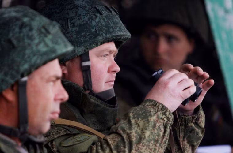 Các chỉ huy Hạm đội Thái Bình Dương quan sát cuộc tập trận.