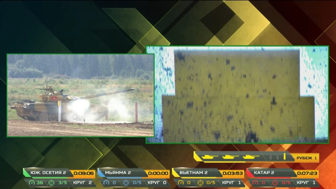 Ba thành viên nhanh chóng xếp pháo lên xe, nạp đạn thực hiện bắn 3 mục tiêu số 12 với khoảng cách lần lượt là: 1.600m, 1.700., 1.800m với 3 viên đạn pháo. Tuy nhiên ở phần bắn pháo, kíp lái của chúng ta đã không thực hiện tốt, không trúng mục tiêu nào, dẫn đến việc chúng ta phải chạy thêm 3 vòng phạt, tương đương 1,5km.