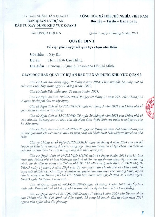 TP.HCM: Cty Giao thông số 1 tham gia 3 gói thầu tại Quận 3 TP.HCM: Cty Giao thong so 1 tham gia 3 goi thau tai Quan 3