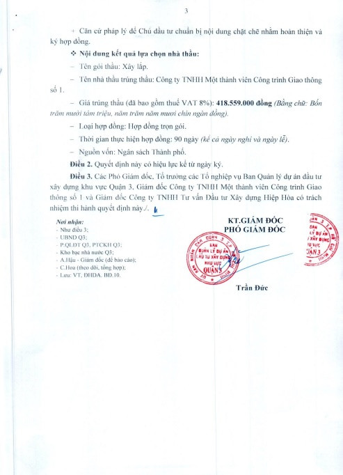 TP.HCM: Cty Giao thông số 1 tham gia 3 gói thầu tại Quận 3 - Hình 3 TP.HCM: Cty Giao thong so 1 tham gia 3 goi thau tai Quan 3-Hinh-3