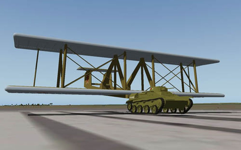 Năm 1942, Liên Xô yêu cầu kỹ sư Oleg Antonov thiết kế một chiếc tàu lượn cho xe tăng đổ bộ. Ông đã kết hợp xe tăng hạng nhẹ T-60 với gỗ và các tấm vải lớn để tạo ra hai tầng cánh cùng cái đuôi kép cho chiếc xe tăng.
