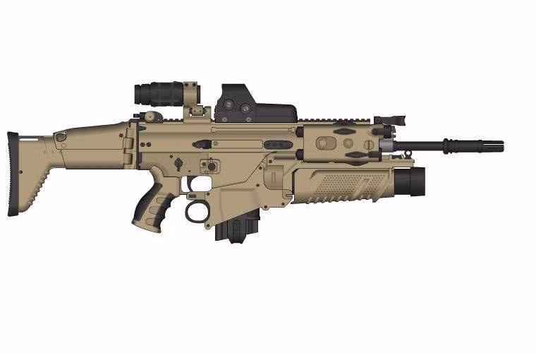 Cò súng được thiết kế lớn và thấp xuống so với thân, khi kẹp nòng vị trí này rất thuận tiện để xạ thủ giữ được tay, để tay còn lại khai hỏa súng trường. Cò của FN40GL tương đối nặng và có hành trình dài nhằm tránh tình trạng cướp cò, đảm bảo an toàn tối đa cho người sử dụng.