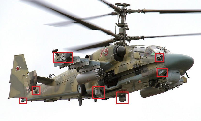 Trực thăng và cường kích Mỹ hiện được bảo vệ bởi hệ thống MWS hoạt động ở phổ tử ngoại, mồi bẫy nhiệt và DIRCM. Quân đội Nga cũng áp dụng cách tương tự sau những kinh nghiệm thu được trên chiến trường.