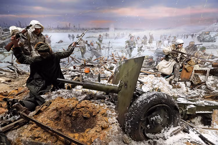 Theo Dmitry Poshtarenko người đứng đầu dự án bảo tàng chủ đề “Proryv” cho biết, đây là một trong những bảo tàng 3D chân thực nhất về Chiến tranh Vệ quốc vĩ đại của dân tộc Nga. Ảnh: TASS.