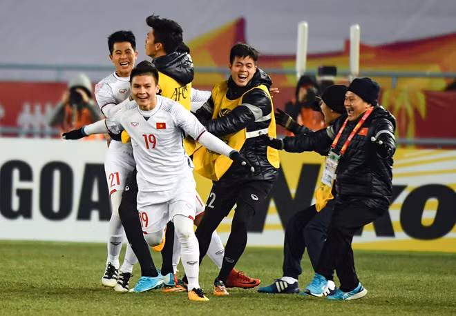 U23 Việt Nam vẫn chưa dừng bước trong cuộc hành trình kỳ diệu. Ảnh: AFC.