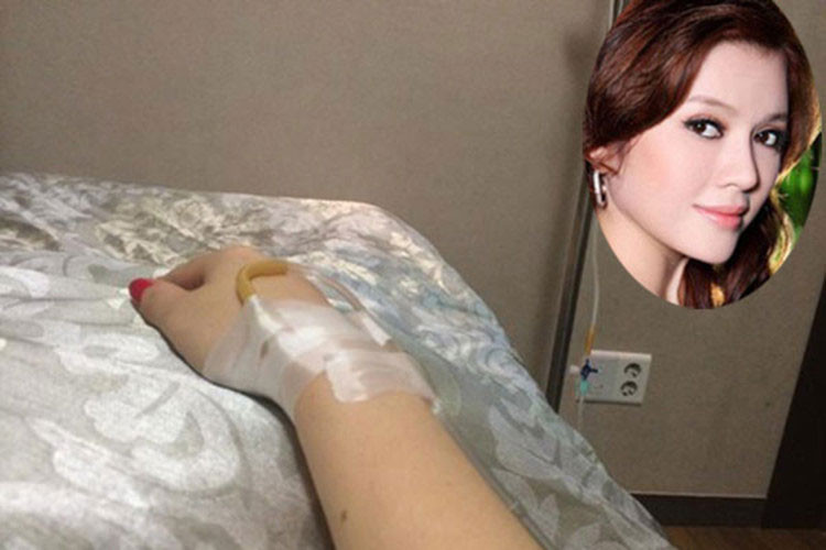 Lý Nhã Kỳ từng nằm viện vì kiệt sức. Thời điểm đó, cô có lịch làm việc liên tục tại Pháp đồng thời không thích nghi được với sự thay đổi của thời tiết. Ảnh: Depplus