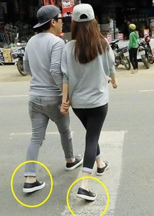 Trường Giang và Nhã Phương đi giày đôi ở đời thường lẫn tại các sự kiện. Ảnh: Yeah1