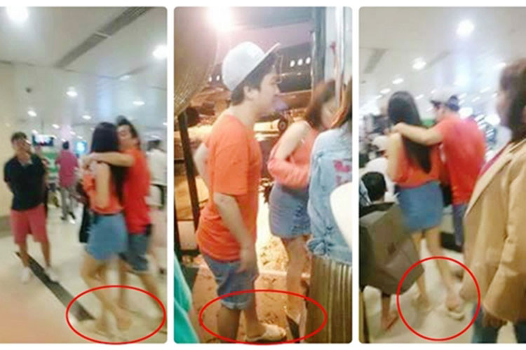 Chỉ những sự kiện quan trọng, Nhã Phương mới đi giày cao gót khi sánh đôi cùng Trường Giang. Còn ở đời thường, nữ diễn viên chọn dép tổ ong. Ảnh: Saostar