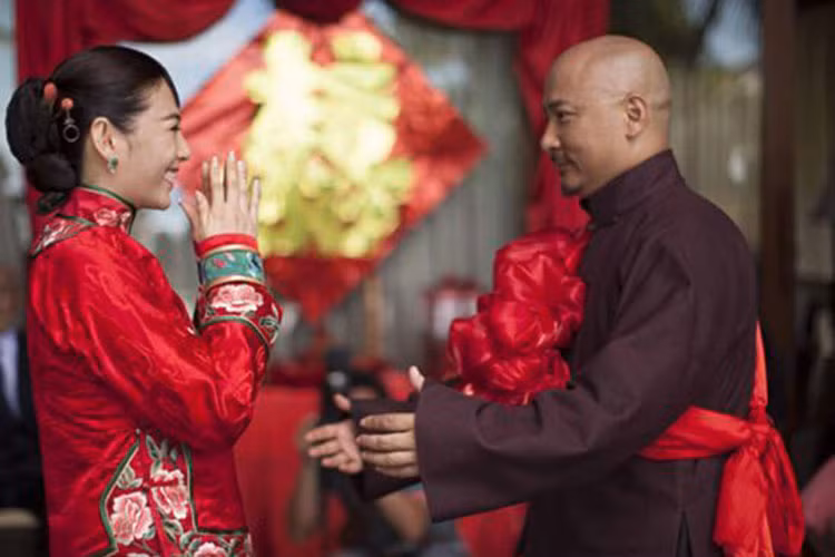 Tháng 4/2013, nữ diễn viên phim “Mỹ nhân ngư” làm đám cưới lãng mạn tại Maldives. Ảnh: Sohu