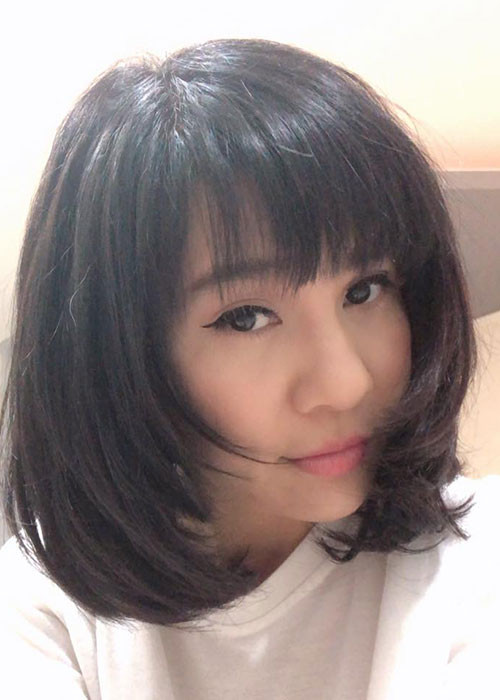 Cat Phuong khoe toc moi giua on ao tinh cam cua Kieu Minh Tuan