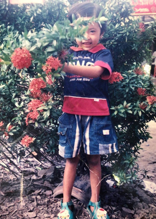 Hồi nhỏ, Á hậu 2 cuộc thi Hoa hậu Việt Nam 2018 - Nguyễn Thị Thúy An rất đáng yêu với phong cách tomboy. Ảnh: Topsao