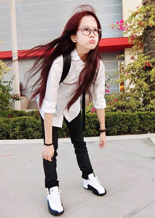 Nữ vlogger gốc Hà thành từng có thời gian du học ở Mỹ.