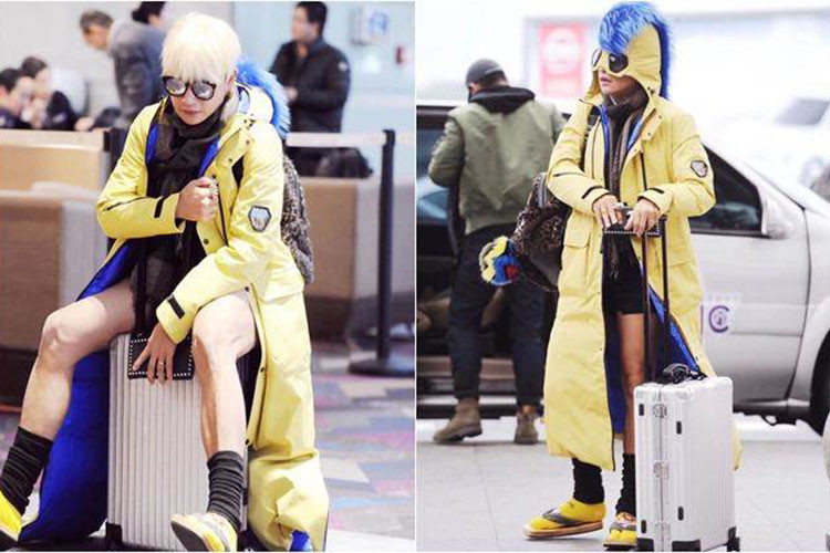 Nam diễn viên ăn mặc kỳ dị trên sân khấu, tại sự kiện hay ở sân bay. Ảnh: Sina