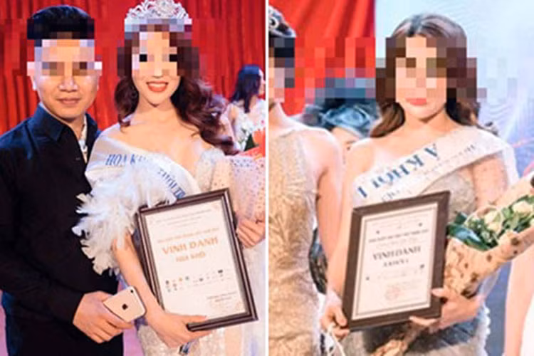 Phạm Thị Thanh Hiền là Hoa khôi Thời trang Việt Nam 2017 còn Nguyễn Thị Ngọc là Á khôi Sắc đẹp Việt Nam 2017. Theo Zing, có danh hiệu, cả hai có giá bán dâm lên đến 1.000-2.500 USD. Ảnh: Zing