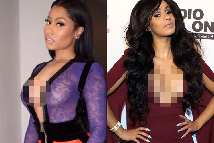 Trước khi lấn sân ca hát, Cardi là một vũ công thoát y còn Nicki gặt hái thành công khá muộn sau thời gian dài theo đuổi âm nhạc. Ảnh: Twitter