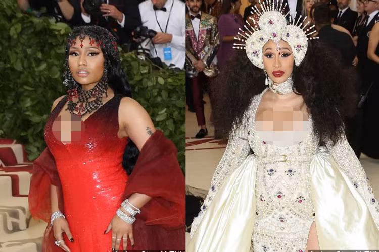 Cardi B và Nicki Minaj từng khá thân thiết. Cả hai đều là nữ rapper gợi cảm. Ảnh: Getty