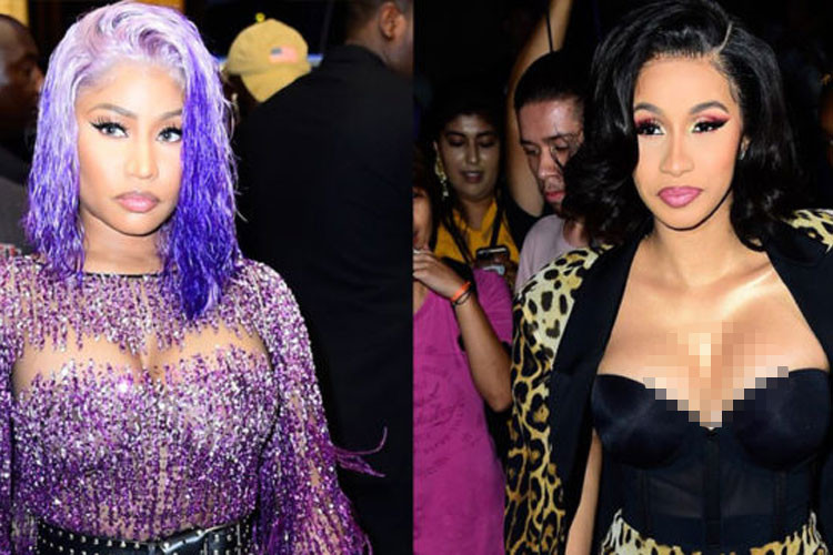 2 nữ rapper của làng giải trí Hollywood nổi tiếng với nhiều chiêu trò. Ảnh: Newsx