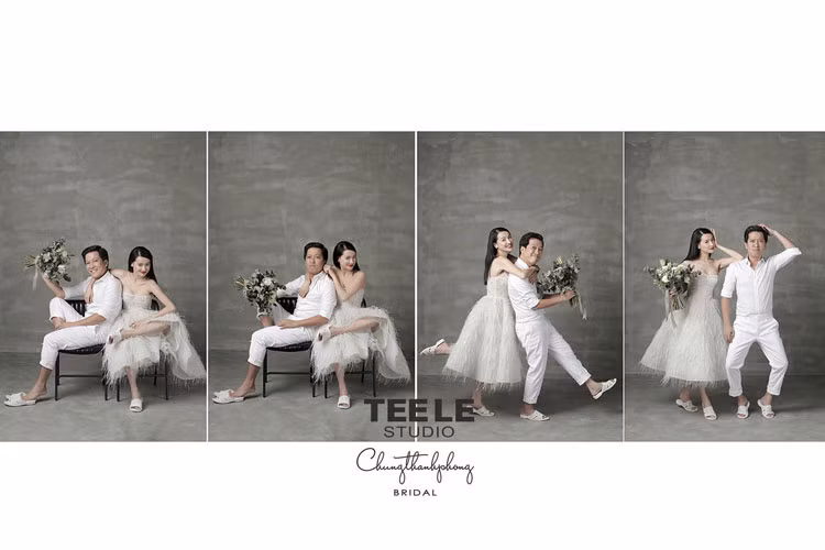 Những khoảnh khắc cô dâu, chú rể đi dép tổ ong, tạo dáng bá đạo bên nhau khiến fans thích thú.