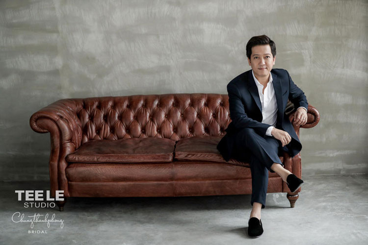 Chú rể Trường Giang lịch lãm trong bộ ảnh cưới.