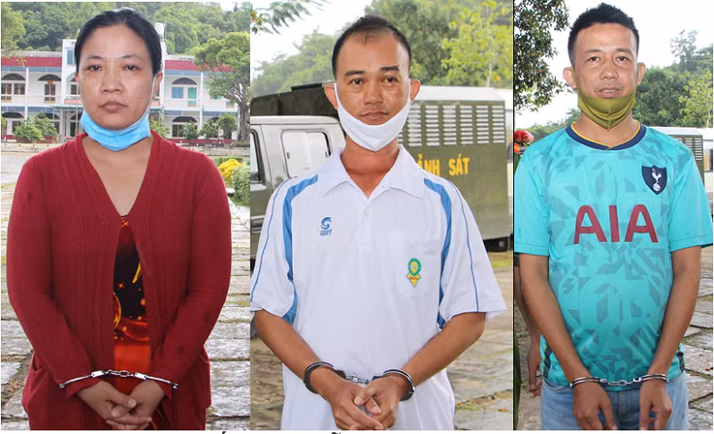 Các đối tượng Mai Thị Ngọc Phấn; Nguyễn Văn Lê và Phạm Thanh Sang.