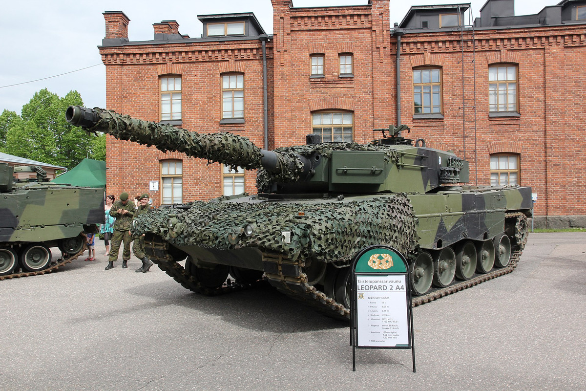 Toàn bộ dàn xe tăng chủ lực của Phần Lan là mẫu Leopard-2 được quốc gia này mua từ Đức. Ảnh: Pinterest.