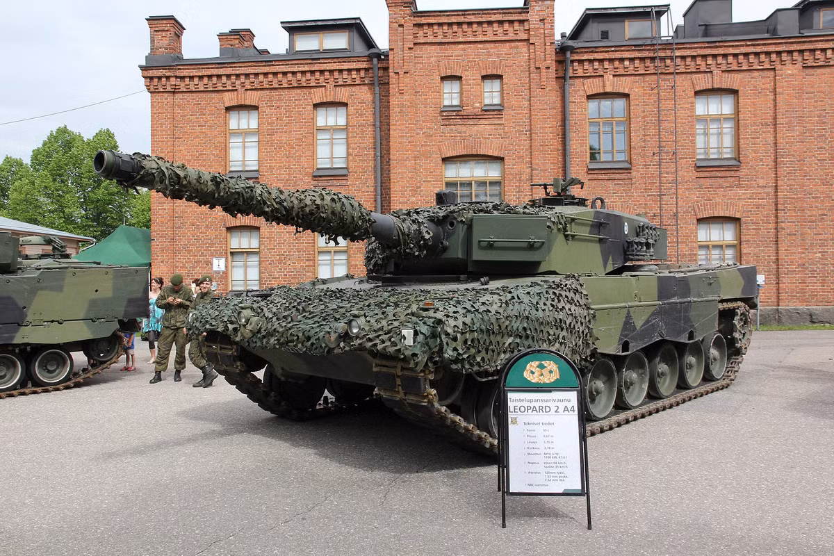 Toàn bộ dàn xe tăng chủ lực của Phần Lan là mẫu Leopard-2 được quốc gia này mua từ Đức. Ảnh: Pinterest.