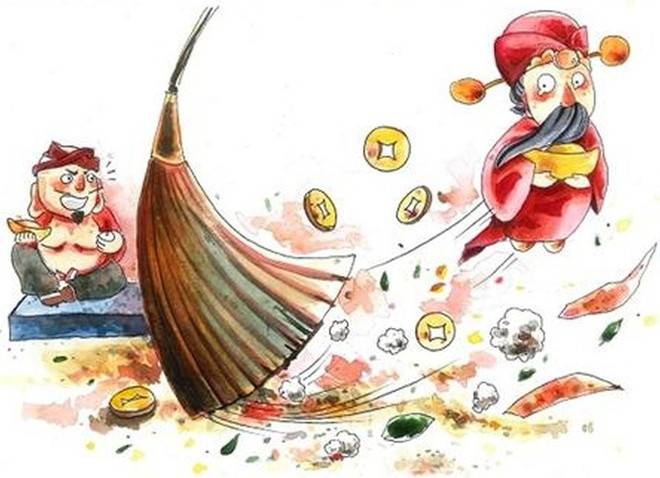 Phong tục không quét rác ngày Tết Nguyên đán gắn với nhân vật Như Nguyện. Theo Sưu thần ký, lái buôn Âu Minh đi qua hồ Thanh Thảo, được thủy thần cho nàng hầu là Như Nguyện. Từ khi có nàng, Âu Minh trở nên giàu có. Một lần vào ngày mùng Một Tết, Như Nguyện vô ý làm vỡ đồ. Âu Minh cả giận đánh, Như Nguyện chui vào đống rác trong góc nhà rồi biến mất. Từ đó, Âu Minh nghèo khó. Tục không quét rác từ đấy mà ra. 