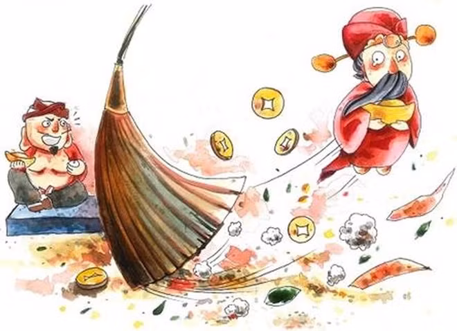 Phong tục không quét rác ngày Tết Nguyên đán gắn với nhân vật Như Nguyện. Theo Sưu thần ký, lái buôn Âu Minh đi qua hồ Thanh Thảo, được thủy thần cho nàng hầu là Như Nguyện. Từ khi có nàng, Âu Minh trở nên giàu có. Một lần vào ngày mùng Một Tết, Như Nguyện vô ý làm vỡ đồ. Âu Minh cả giận đánh, Như Nguyện chui vào đống rác trong góc nhà rồi biến mất. Từ đó, Âu Minh nghèo khó. Tục không quét rác từ đấy mà ra. 