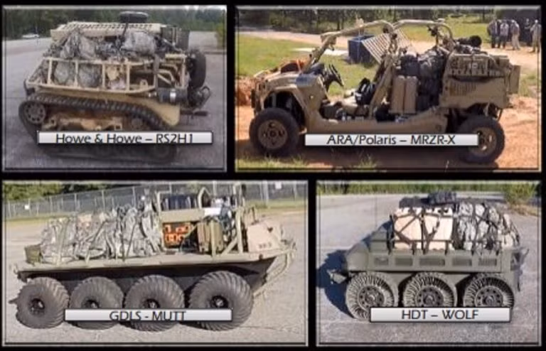 Phương tiện tự hành này nặng khoảng 1,4 tấn, dài 2,9m và rộng 1,5m và có khả năng cơ động trong phạm vi 96km.