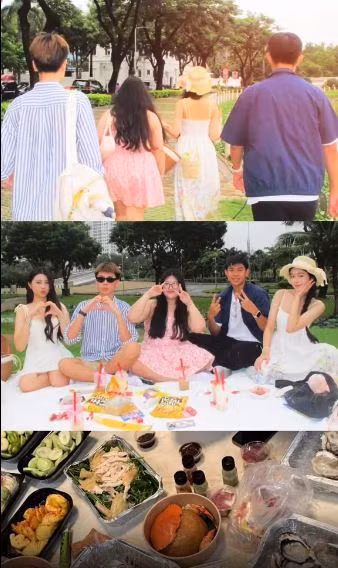 Trong vlog của mình, Lọ Lem cũng chia sẻ những khoảnh khắc vui vẻ của cả hội. Nhóm bạn cùng nhau dã ngoại, tự tay chuẩn bị đồ ăn mang theo.