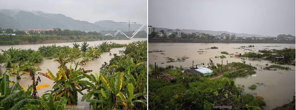 Theo thông tin từ Đài Khí tượng - Thủy văn tỉnh Lào Cai, mực nước lúc 15h ngày 8/9 trên sông Hồng tại Lào Cai là 79,49m, dưới báo động 1 là 0,51m; tại Bảo Hà là 56,83m, dưới báo động 3 là 0,17m.