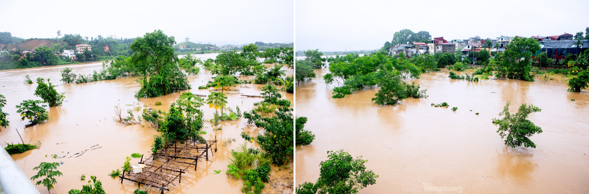 Tại thành phố Yên Bái, mực nước sông Hồng ghi nhận lúc 15h30 ngày 8/9 là 31,40m (trên báo động 2 là 0,4m).