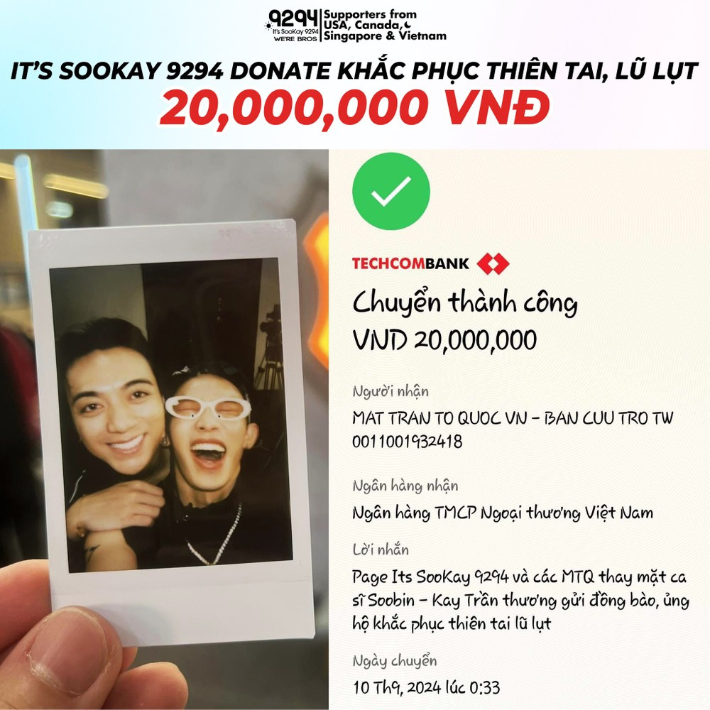 Nhiều fan của nghệ sĩ Việt cũng chung tay ủng hộ đồng bào vùng lũ.