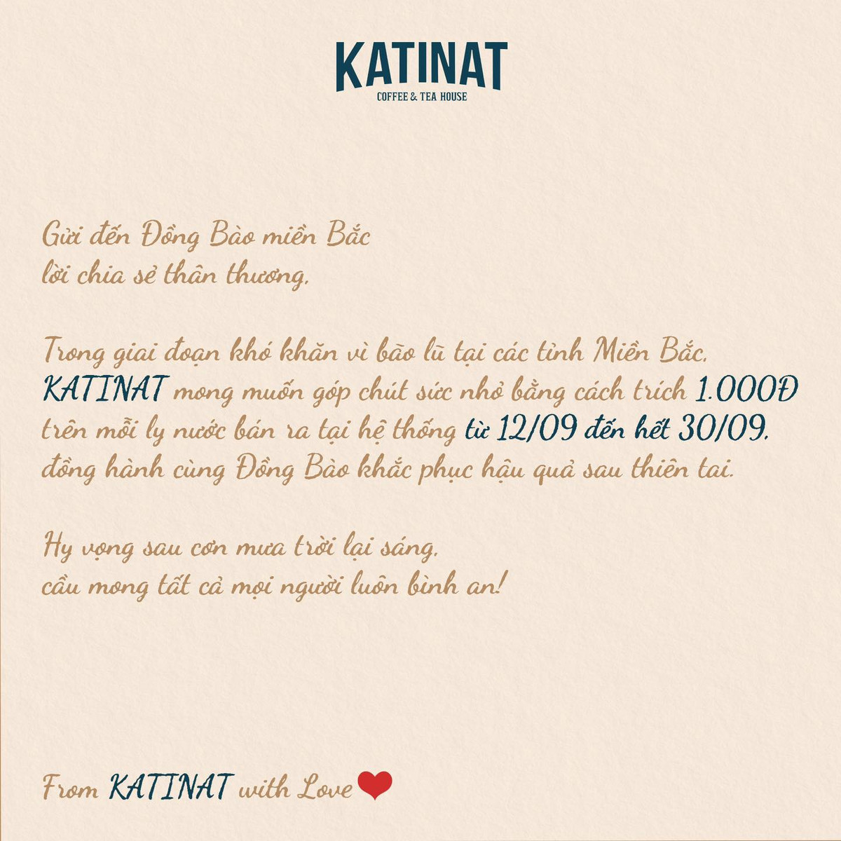 Tranh cai viec KATINAT trich 1000d/ly nuoc ung ho dong bao bao lu