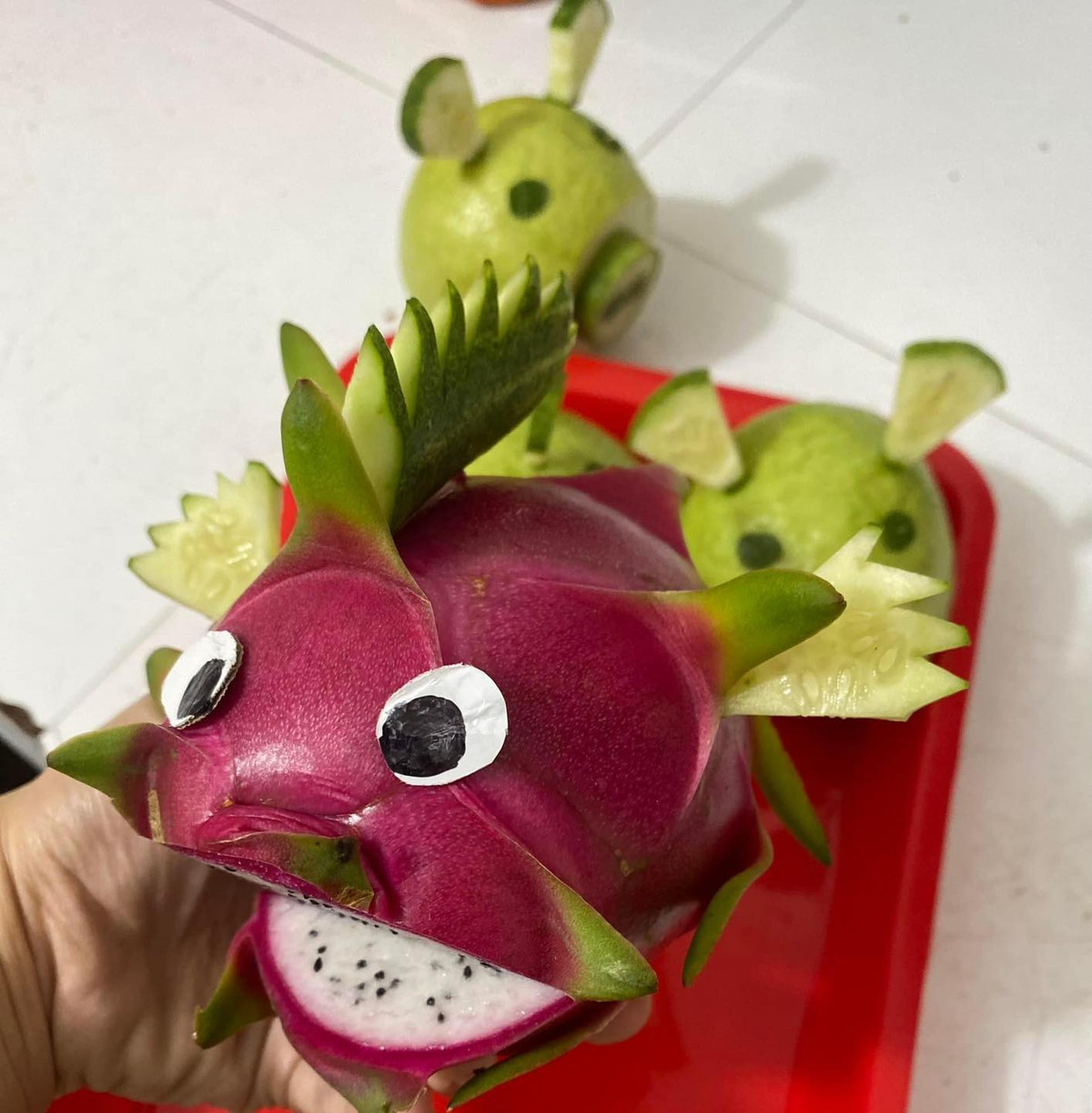 Biểu cảm sợ hãi...