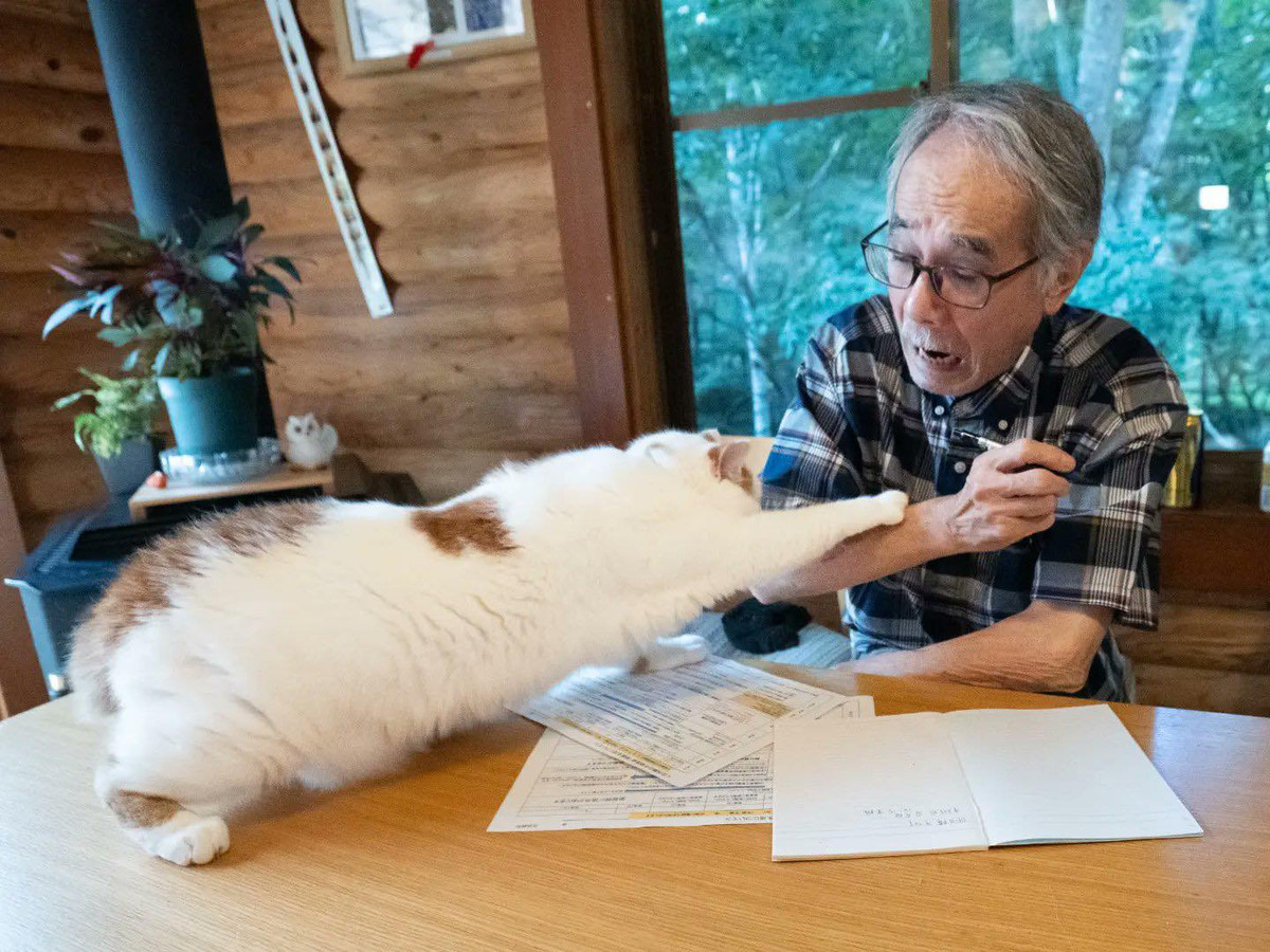 Trên cánh tay ông lão không biết có bao nhiêu vết cào...