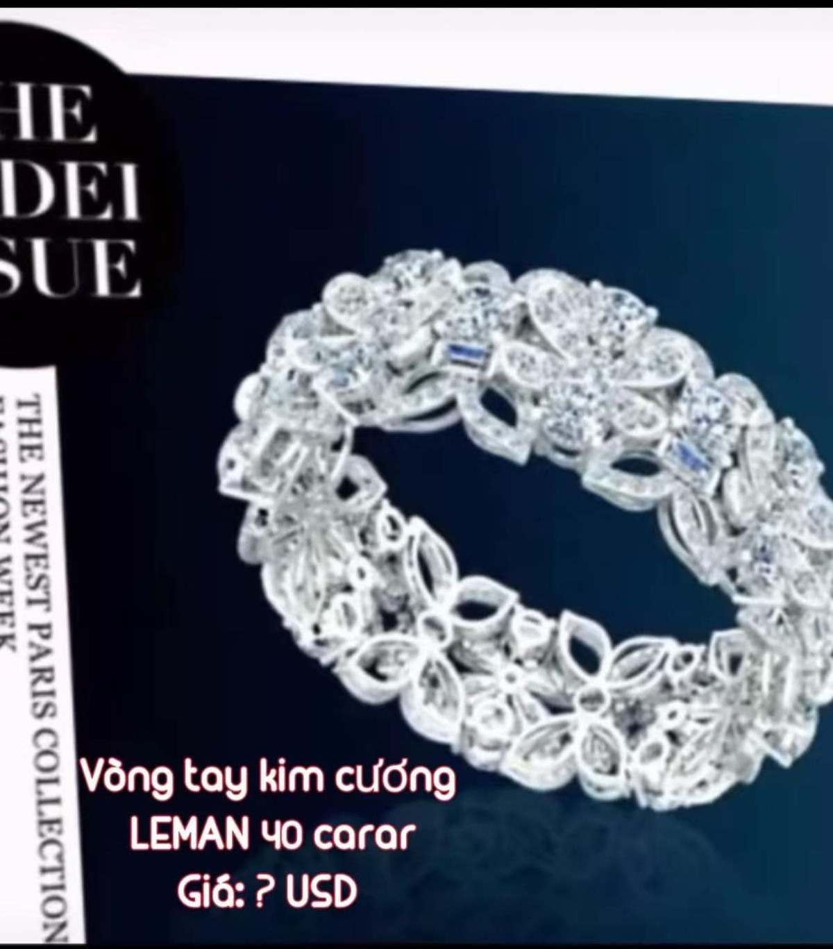 Vòng tay kim cương nhãn hiệu Leman có giá trị rất khủng. Theo một số người chia sẻ, hãng LeMan này nằm trong số những nhãn hiệu xa xỉ kinh doanh rất kín tiếng. Người sở hữu được sản phẩm phải là người có tầm ảnh hưởng nhất định.