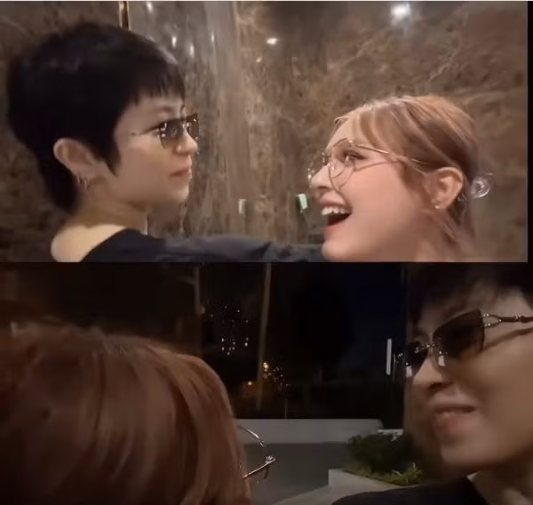 Khoảnh khắc cả 2 chạm mắt, nhiều netizen đã phải thốt lên: "Hóa ra 2 người có cùng tần số yêu nhau là sẽ như thế này", "người ta yêu nhau mà tui hạnh phúc là thế nào nhỉ"...