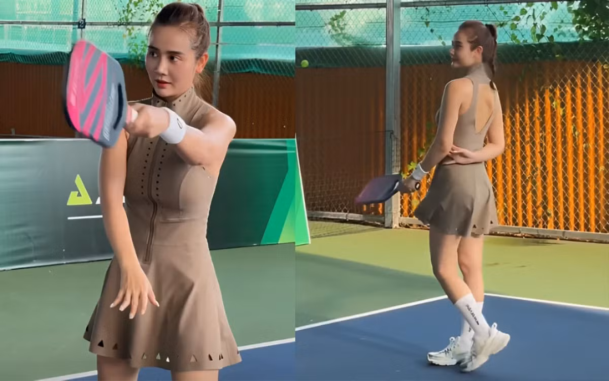 Từ ngày bộ môn pickleball du nhập vào Việt Nam, Huyền Lizzie là một trong số những mỹ nhân Việt đầu tiên gia nhập vào bộ môn này, và cũng rất tích cực đăng tải ảnh trên sân tập.