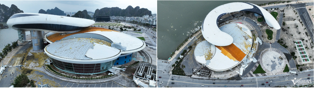 Công trình được người dân địa phương gọi là “Cung cá heo” vì nhìn từ trên cao giống loài cá này đang bơi.