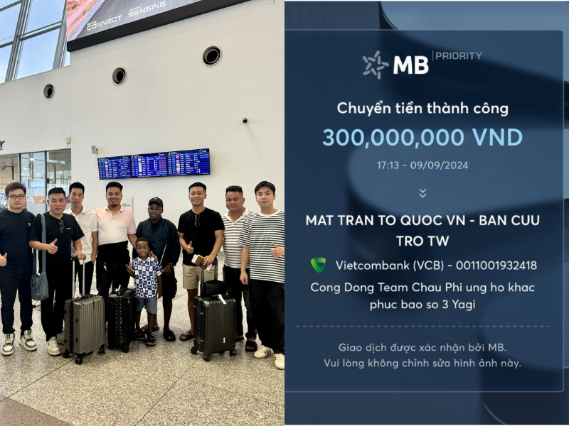 Team Quang Linh Vlogs ủng hộ 300 triệu đồng.