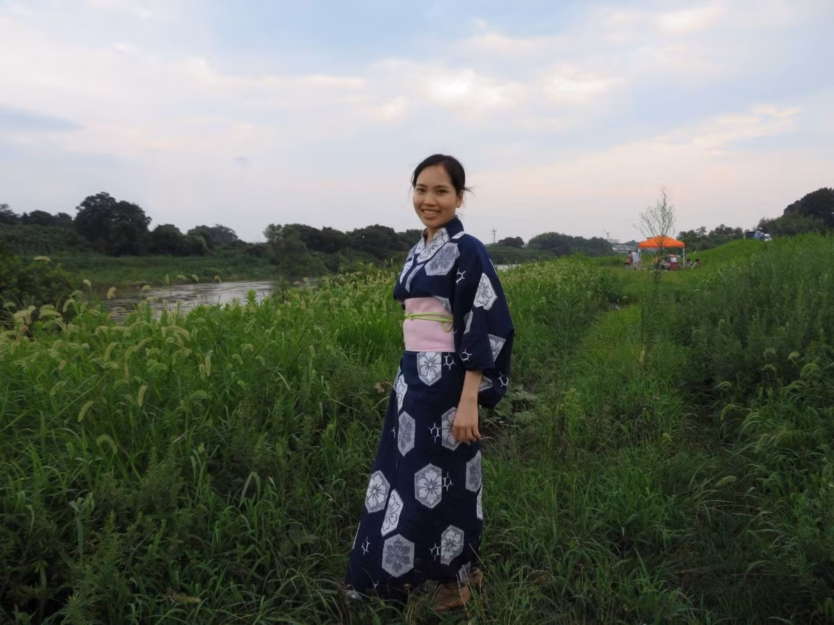 Khác biệt về tuổi tác không ảnh hưởng đến cách cặp đôi yêu nhau. Họ tôn trọng suy nghĩ khác biệt của đối phương và tìm mọi cách dung hòa. Hiện Quyên sống cùng gia đình chồng ở tỉnh Ibaraki. (Ảnh: NVCC)