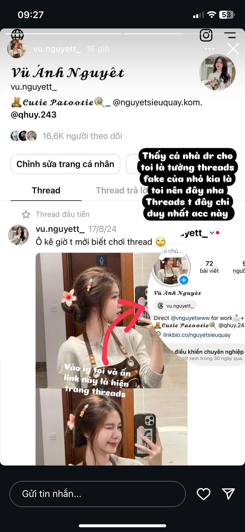 Mới đây, cô nàng đã phải đăng đàn "tố khổ" bởi có rất nhiều người giả mạo, lấy ảnh cô nàng lập những tài khoản giả.