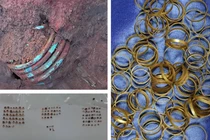 169 vòng vàng được phát hiện trong mộ cổ Romania